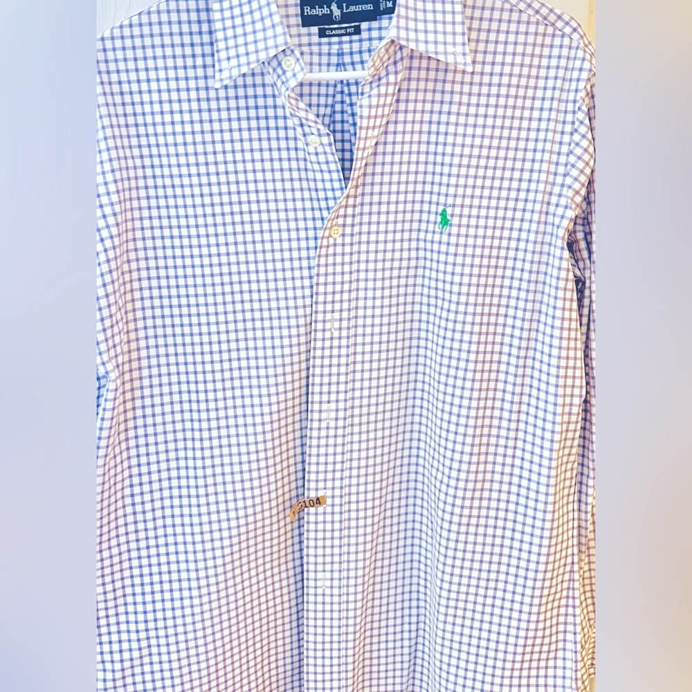 Ralph Lauren Men's Blue Checkered Shirt